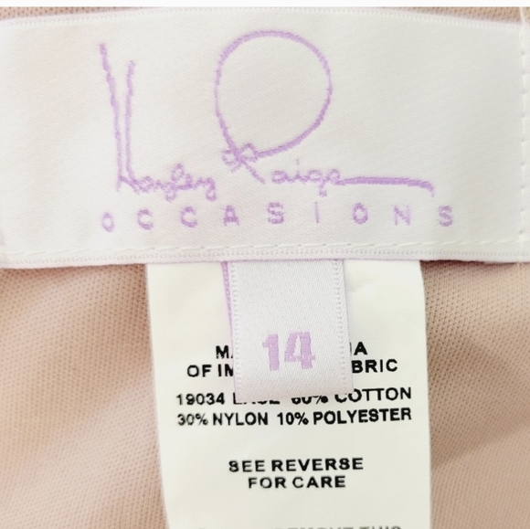 Hayley Paige Occasions Style 52200 Bridesmaids Dress Dusty Rose A-Line Size 14 - Picture 11 of 11